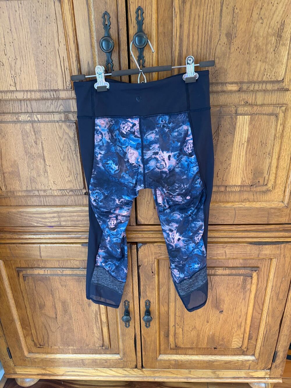 Lululemon If You’re Lucky Crop Leggings Size 6 Moody Mirage Blue Purple 21.5”